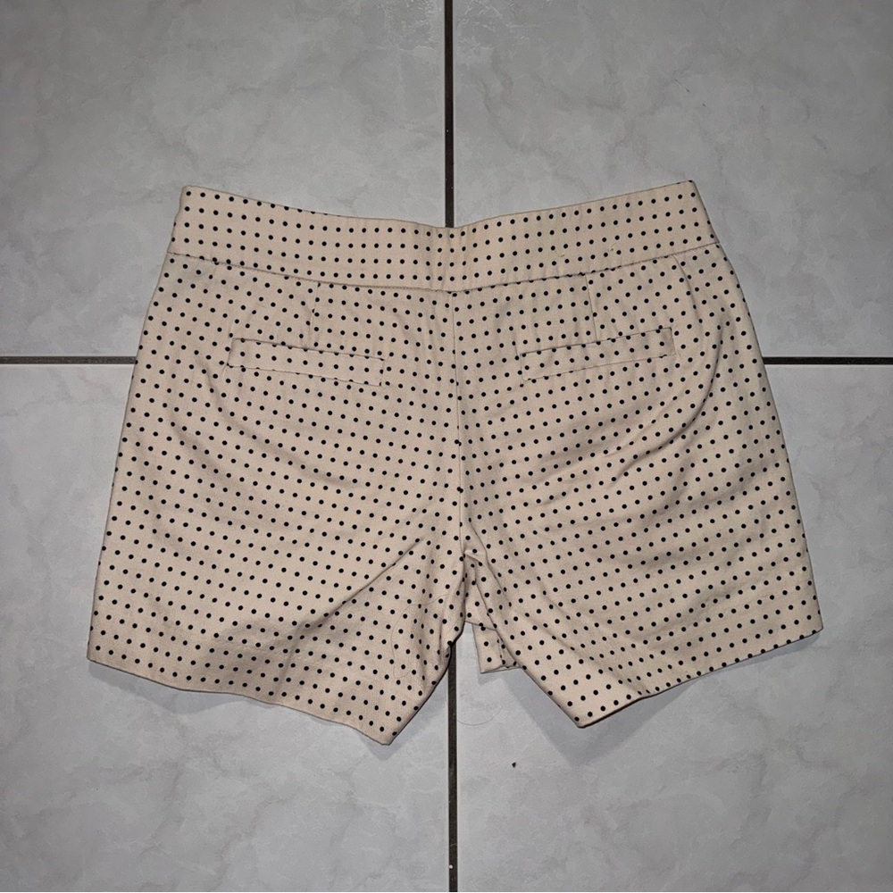 J. Crew High Waist Tan Polka Dot Shorts - Picture 2 of 3